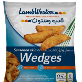 Potato Wedges Skin On Seasoned Lambweston 4x2.5 kg (carton)