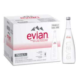 Still Water Glass Large Evian 12x0.75 ltr