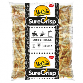 Fries Surecrisp 6 x 6 Skin on Mccain 5 x 2.5 kg