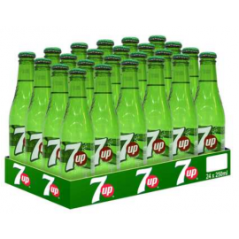 Soft Drink Glass Bottle 7UP 24x250ml
