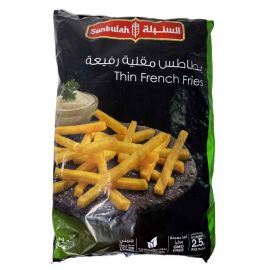 Frozen French Fries Thin Cut Sunbulah 6mm 4x2.5kg