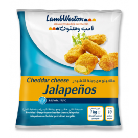 Frozen Jalapenos Cheddar Cheese Poppers Lambweston 6x1kg
